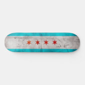  vlag van Chicago Skateboard (Horizontaal)