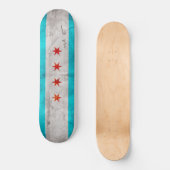  vlag van Chicago Skateboard (Voorkant)