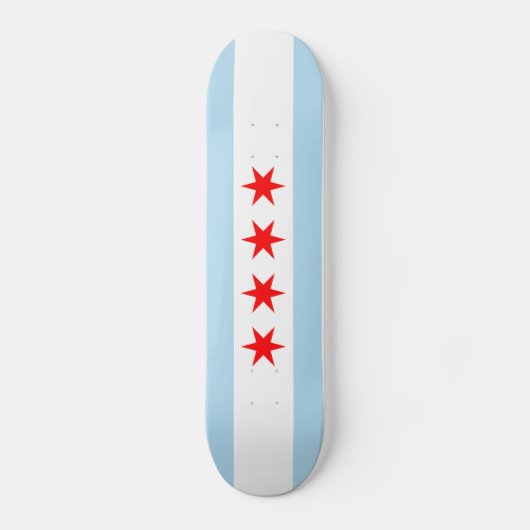 Vlag van Chicago Skateboard (Voorkant)