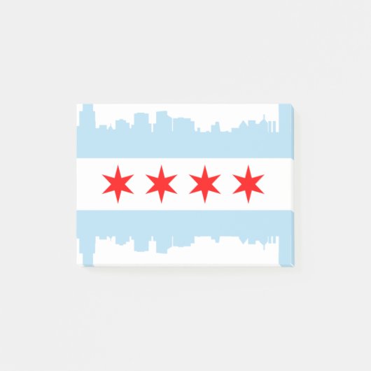 Vlag van Chicago Skyline Post-it® Notes (Voorkant)
