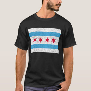 Vlag van Chicago T-shirt