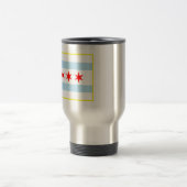 Vlag van Chicago Travel Mug Reisbeker (Center)