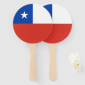 Vlag van Chili Handwaaier (Voorkant en achterkant)