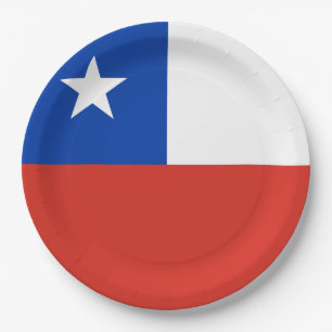 Vlag van Chili Papieren Bordje