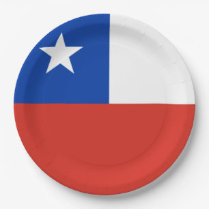 vlag van Chili Papieren Bordje