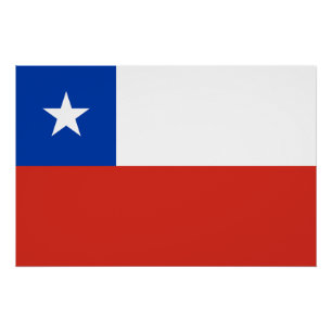 Vlag van Chili Perfect Poster