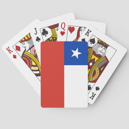 Vlag van Chili Pokerkaarten (Achterkant)