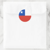 Vlag van Chili Ronde Sticker (Tas)