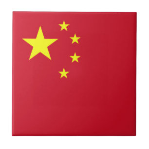 Vlag van China Tegeltje