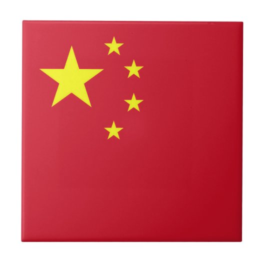 Vlag van China Tegeltje (Voorkant)