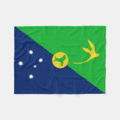 Vlag van Christmaseiland Fleece Deken (Voorkant (Horizontaal))