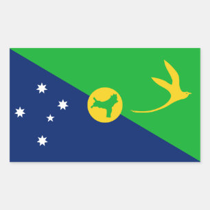 Vlag van Christmaseiland Rechthoekige Sticker