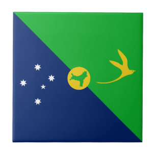 Vlag van Christmaseiland Tegeltje