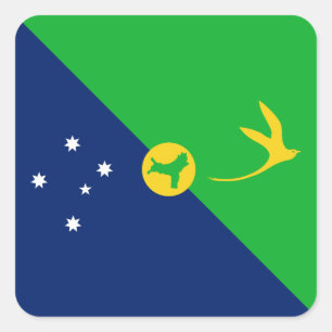 Vlag van Christmaseiland Vierkante Sticker