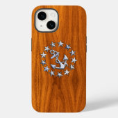 Vlag van Chrome op Teak Wood Case-Mate iPhone Case (Achterkant)