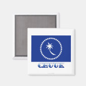 Vlag van Chuuk, met naam Magneet (Voorkant / Achterkant)