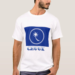 Vlag van Chuuk, met naam T-shirt