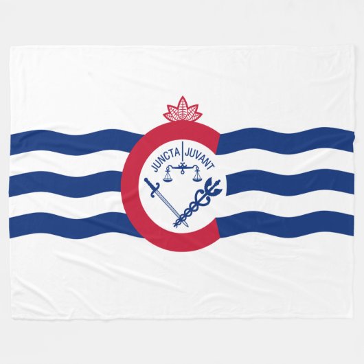 Vlag van Cincinnati (Ohio) Fleece Deken (Voorkant (Horizontaal))