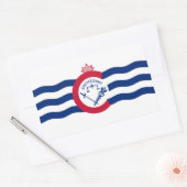 Vlag van Cincinnati, Ohio Rechthoekige sticker (Envelop)