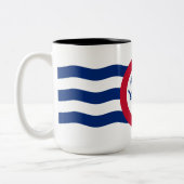 Vlag van Cincinnati (Ohio) Tweekleurige Koffiemok (Links)