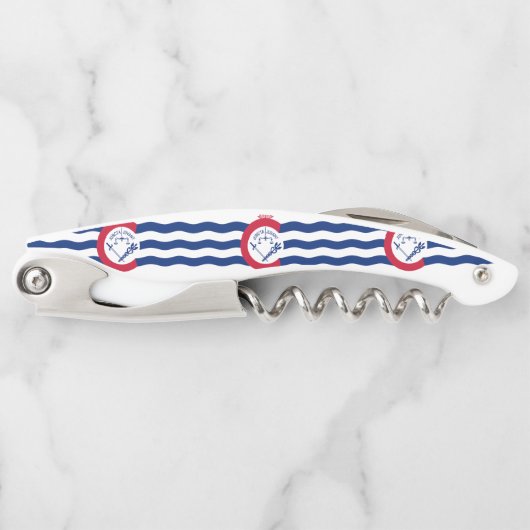 Vlag van Cincinnati, Ohio Waiter's Corkschroef Kurkentrekker (Voorkant)