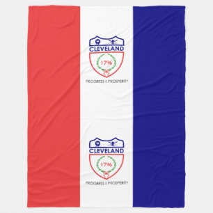 Vlag van Cleveland, Ohio Fleece Dekbed Deken
