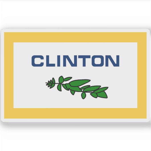 Vlag van Clinton County, Michigan Sticker (Voorkant)
