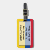 Vlag van Colombia Easy ID Persoonlijk Bagagelabel (Voorkant verticaal)