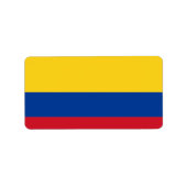 Vlag van Colombia Etiket (Voorkant)