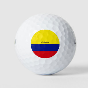 Vlag van Colombia, gelabeld Golfballen