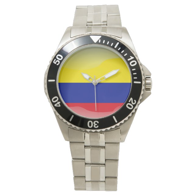 Vlag van Colombia Horloge (Voorkant)