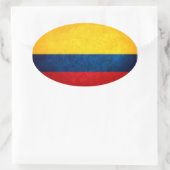Vlag van Colombia Ovale Sticker (Tas)