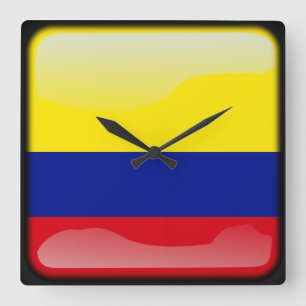 Vlag van Colombia Vierkante Klok