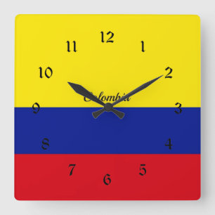 Vlag van Colombia Vierkante Klok