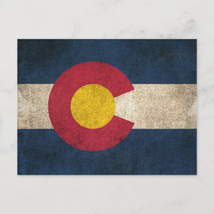 vlag van Colorado Briefkaart