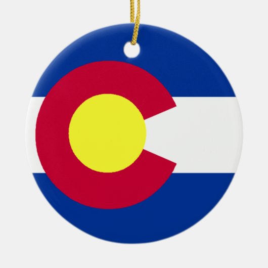 Vlag van Colorado Keramisch Ornament (Voorkant)