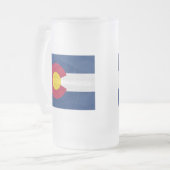 vlag van Colorado met bergachtergrond Matglas Bierpul (Voorkant links)