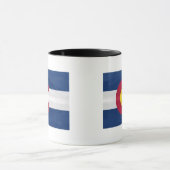 vlag van Colorado met bergachtergrond Mok (Midden)