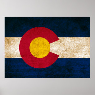 vlag van Colorado Poster