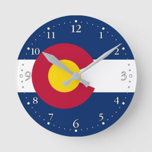 Vlag van Colorado Ronde Klok