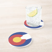 Vlag van Colorado Zandsteen Onderzetter (Zijkant)