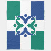 Vlag van Columbia (Missouri) Fleece Deken (Voorkant)