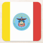 Vlag van Columbus, Onderzetter Ohio Square Paper (Voorkant)