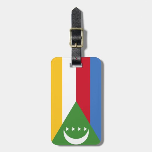 Vlag van Comoren - Easy ID Personal Bagagelabel (Voorkant verticaal)