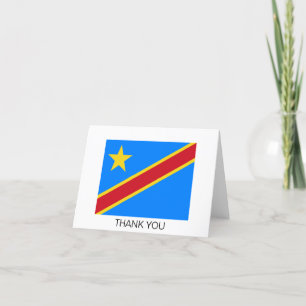 Vlag van Congo Kinshasa Bedankkaart
