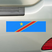 Vlag van Congo Kinshasa Bumpersticker (Op auto)