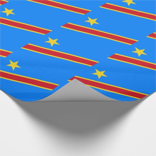 Vlag van Congo Kinshasa Cadeaupapier (Hoek)