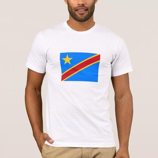 Vlag van Congo Kinshasa T-shirt (Voorkant)