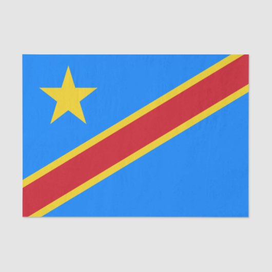 Vlag van Congo Kinshasa Tissuepapier (Voorkant)