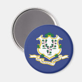 Vlag van Connecticut Magneet (Voorkant / Achterkant)